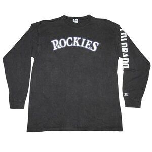 Vintage 90s Colorado Rockies Starter Long Sleeve T-Shirt Men's Large Made in USA
